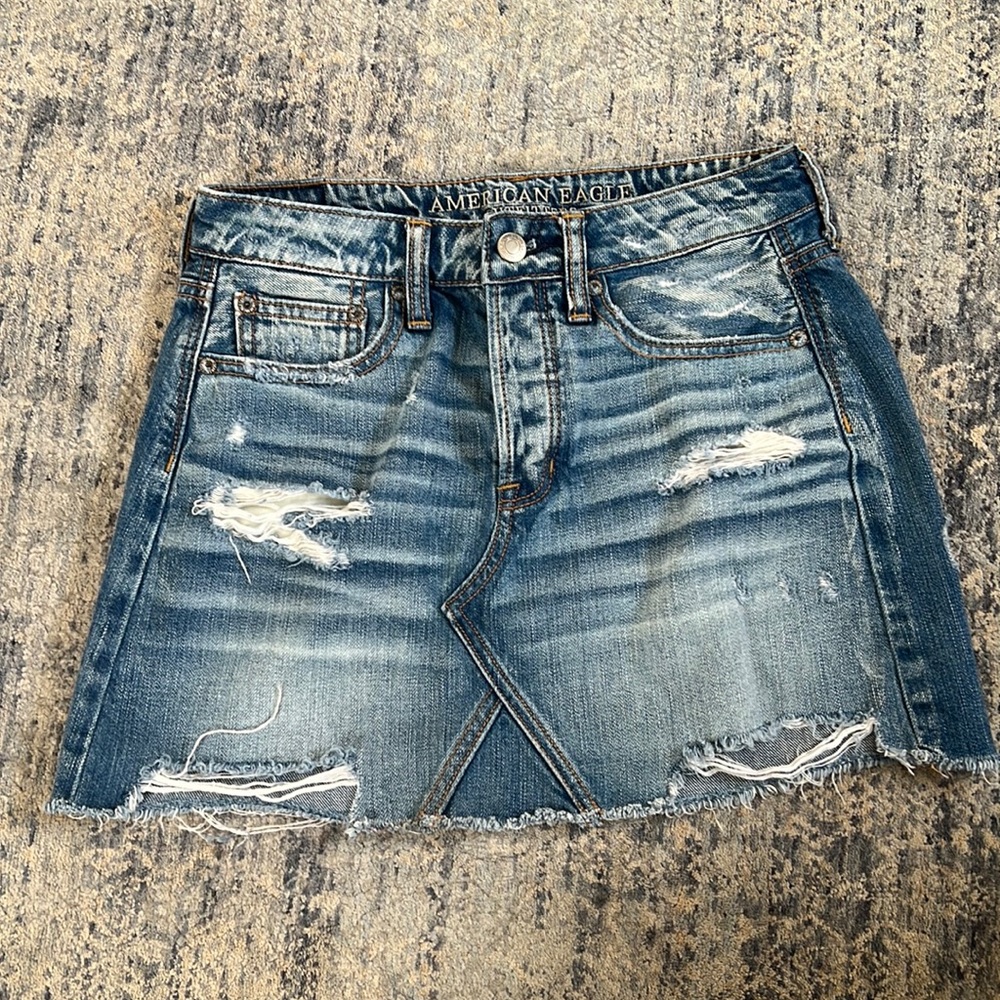 • EUC• American Eagle Jean Skirt Sz. 0